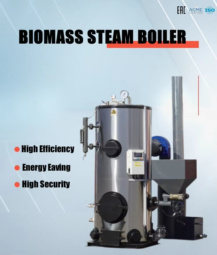 Factory Direct Supply 100kgs to 1500kgs Pellet Steam Generator Small Size Cheap Energy Saving Biomass Boilers
